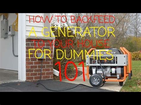 backfeeding power from a generator